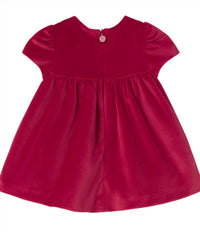 Mayoral Kid's Short Sleeve Velvet Dress in red - kids' dress - view 4