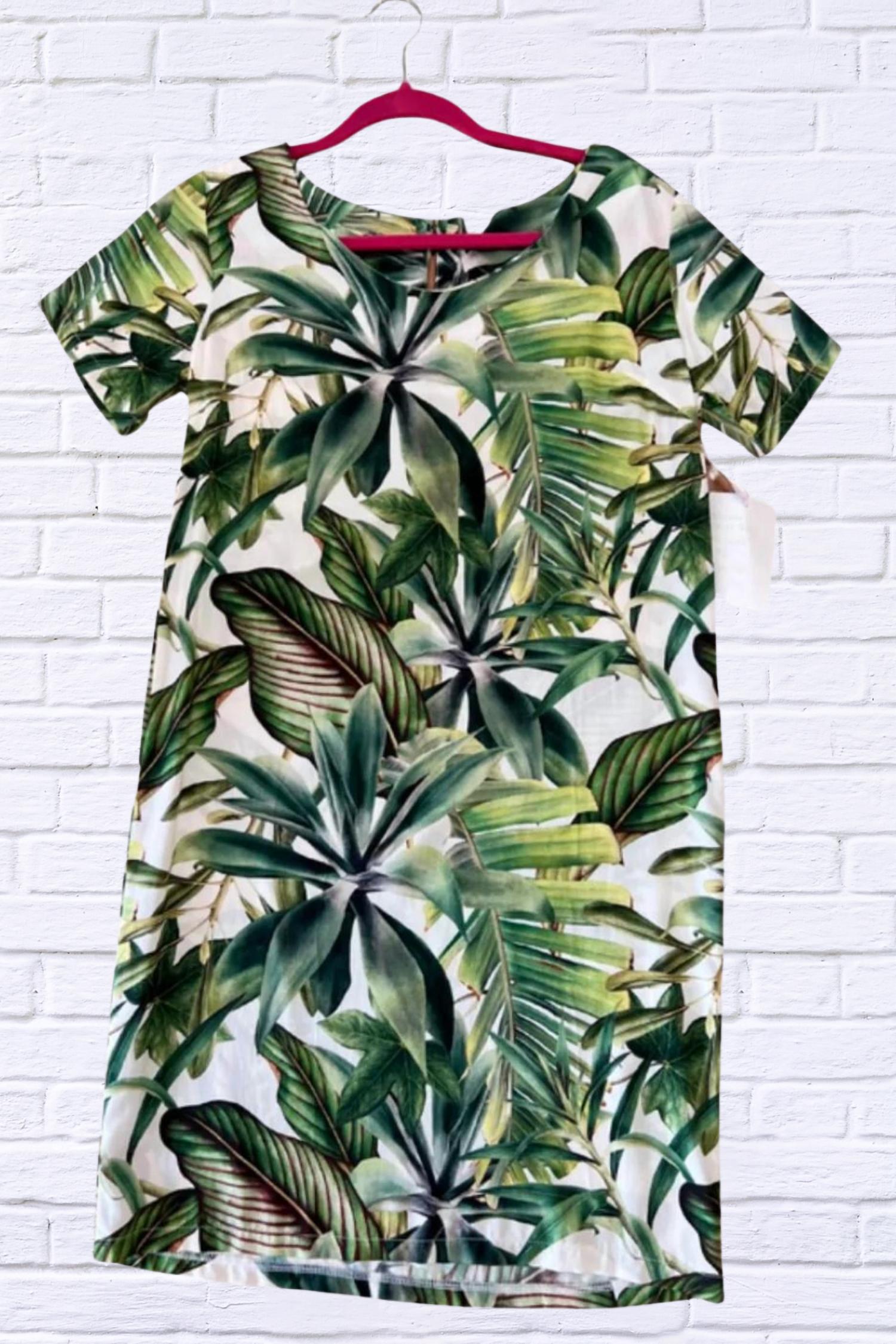 Calypso - Jenneke Palm Leaf Midi Dress