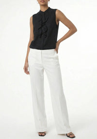 Area Stars - Women's Sleeveless Ruffle Linen Top