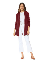 Monticelli Cashmere - Women's Pure Cashmere Long Open Front Cardigan