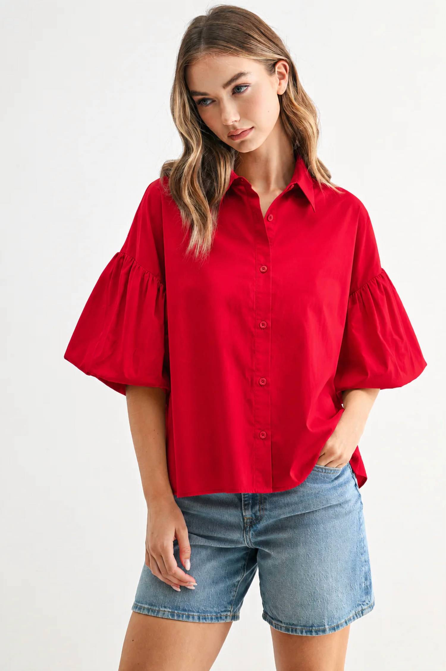 Joh - Julette Stretch Cotton Poplin Top