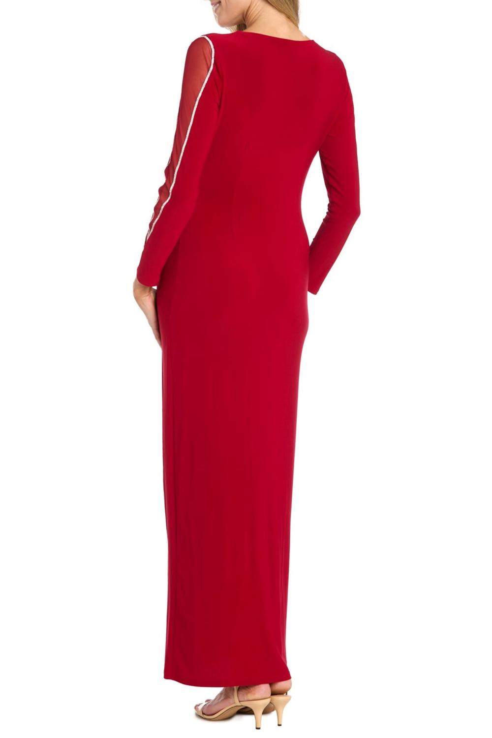 R&M Richards - Long Faux Wrap Style Evening Dress