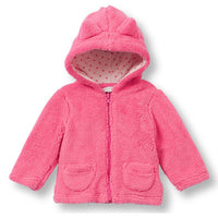 Le Top - Le Top Baby "Miss Kitty" Hooded Plush Jacket in Azalea Pink with Ears