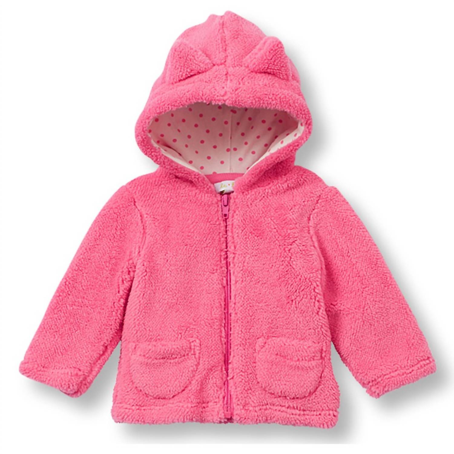 Le Top - Le Top Baby "Miss Kitty" Hooded Plush Jacket in Azalea Pink with Ears