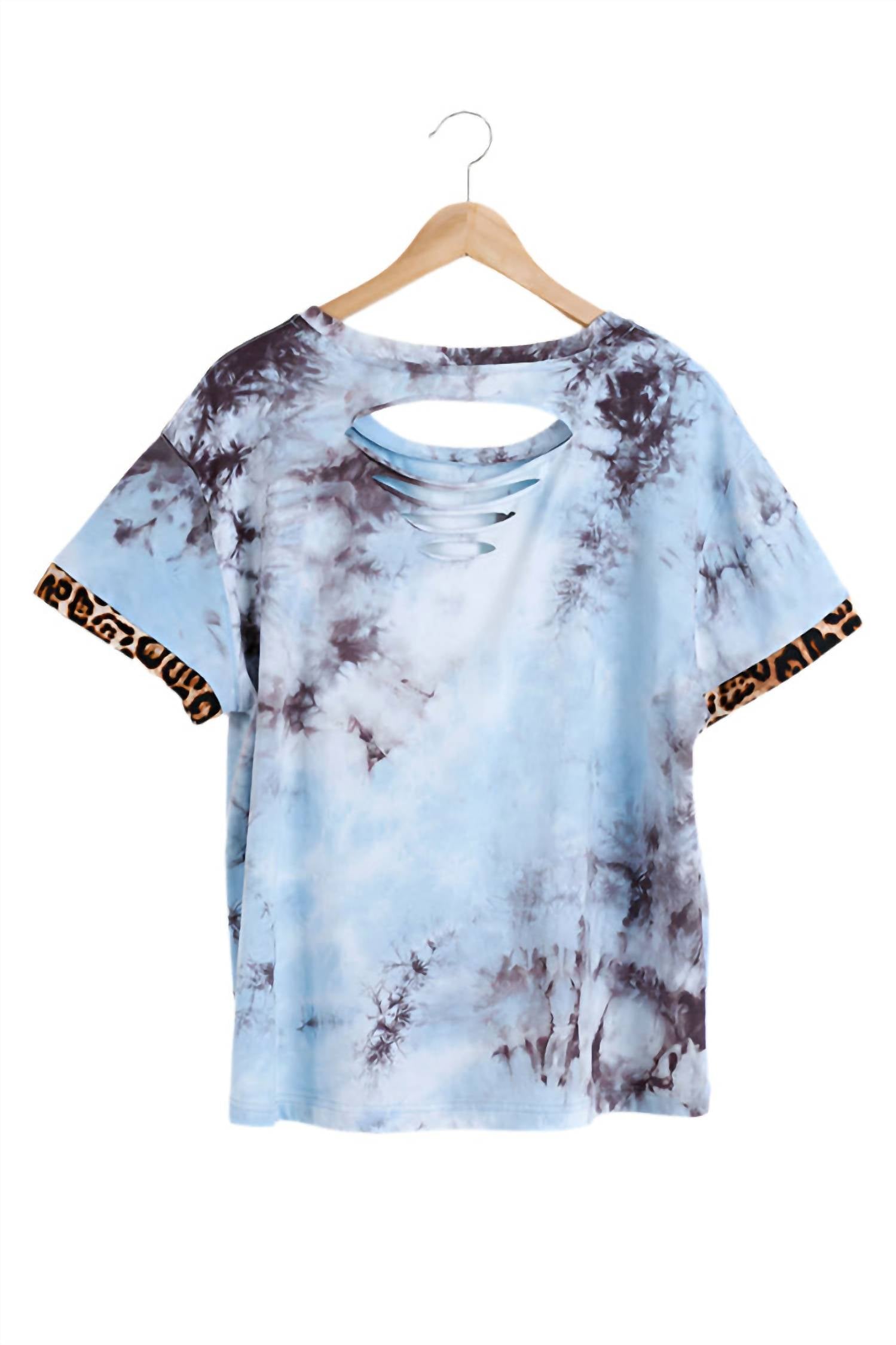 Umgee - Tie Dye & Leopard Top