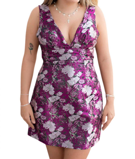 B.Right - Floral Jacquard Dress