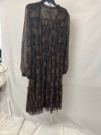Tommy Hilfiger - Long Chiffon Balloon Sleeve Wrap Midi Dress
