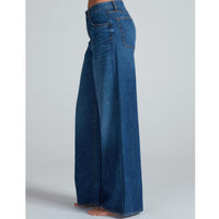 ASKK NY Atomic Wide Leg Featherweight Jeans in blue - women's jeans - alternate view