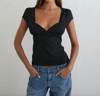 Motel Rocks - Uliva Cap Sleeve Corset Top