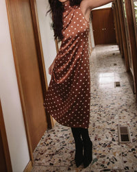 French Connection - Ennis Satin Sleeveless Bow Midi Dress