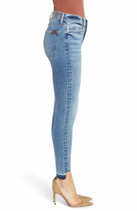 7 For All Mankind - The Ankle Super Skinny Step Raw Hem Denim Jeans