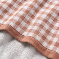 Elegant Baby - Kid's Gingham Fur Back Blanket