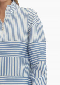 entro Hudon Pullover Top in blue - women's long sleeve top - view 4