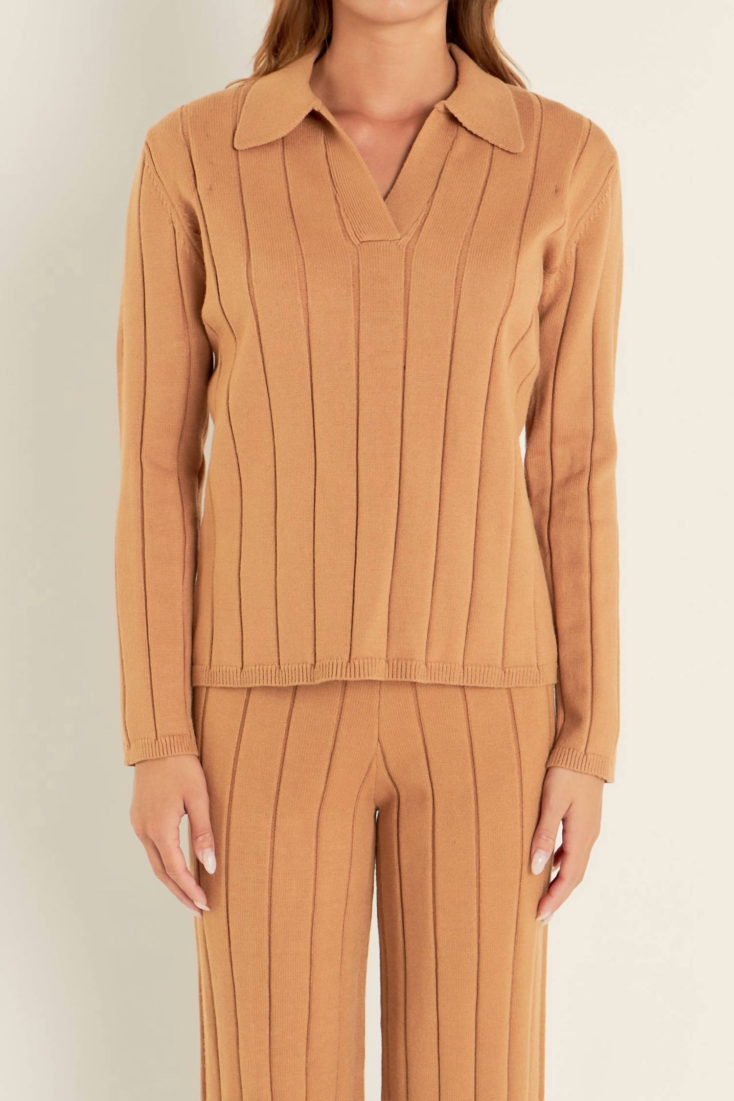 English Factory - Textured Collared Sweater