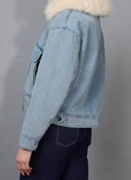 Picadilly - Faux-Fur Trim Zip-Front Jacket