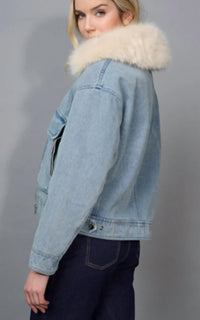 Picadilly - Faux-Fur Trim Zip-Front Jacket