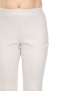 Joseph Ribkoff Jacquard Flared Cropped Pants in grey white - women's jeans - view 5