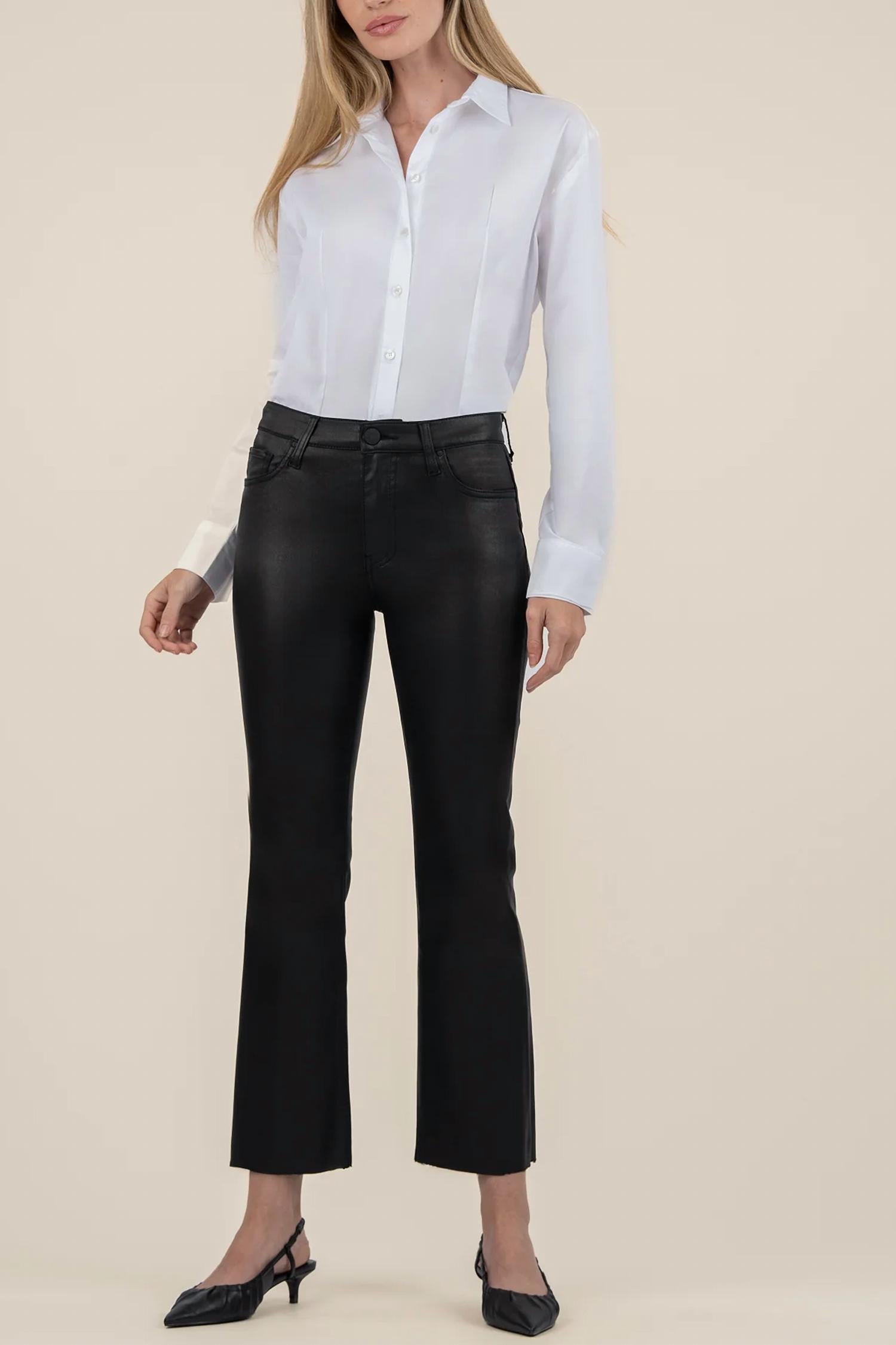 Kut From The Kloth - Kelsey Coated High Rise Ankle Flare Jeans