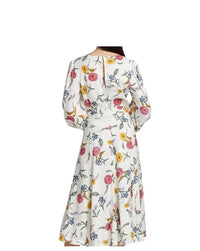 Elie Tahari - French Garden Linen A Line Midi Dress
