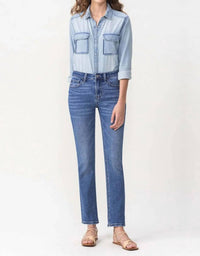 Lovervet - Maggie Mid Rise Slim Ankle Straight Jeans