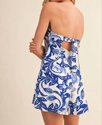 Klesis - Floral Tie Back Strapless Romper