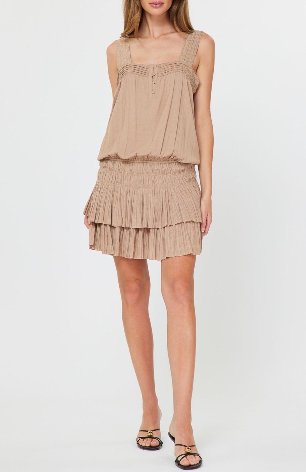 Current Air - Squared Buttoned Neck Dress