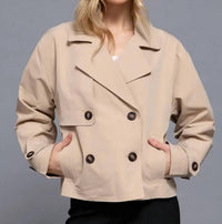 Active Usa - Short Double Breast Trench Jacket