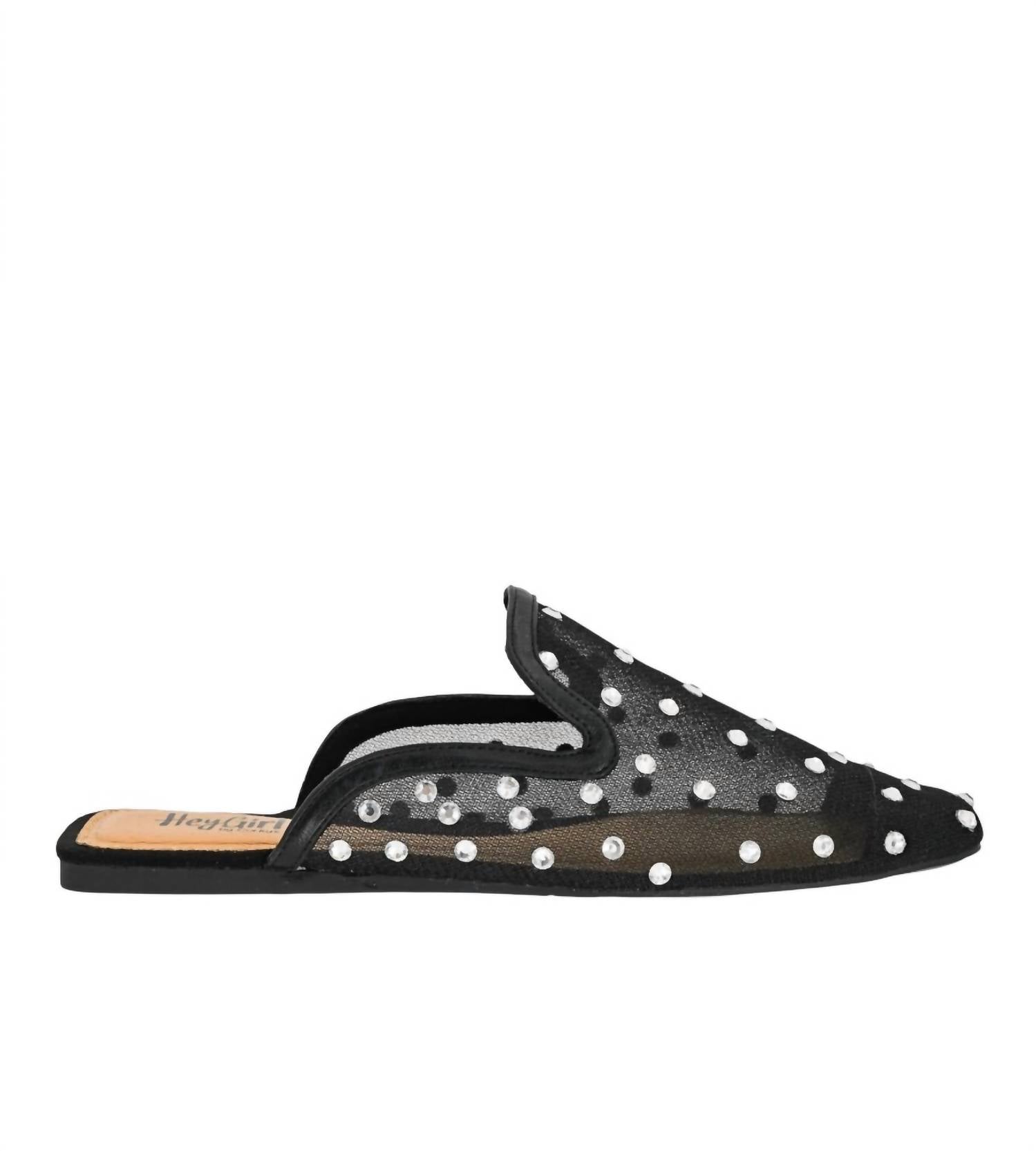 Corkys Footwear Women's To Die For Rhinestone Studded Mesh Mules in black - women's shoe