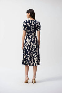 Joseph Ribkoff - Floral V-neck Midi Dress