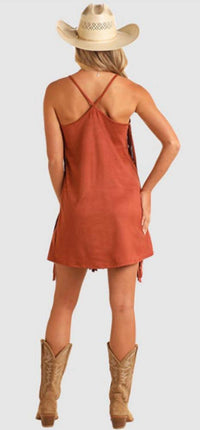 Rock & Roll Denim - Women's Microsuede Fringe Dress