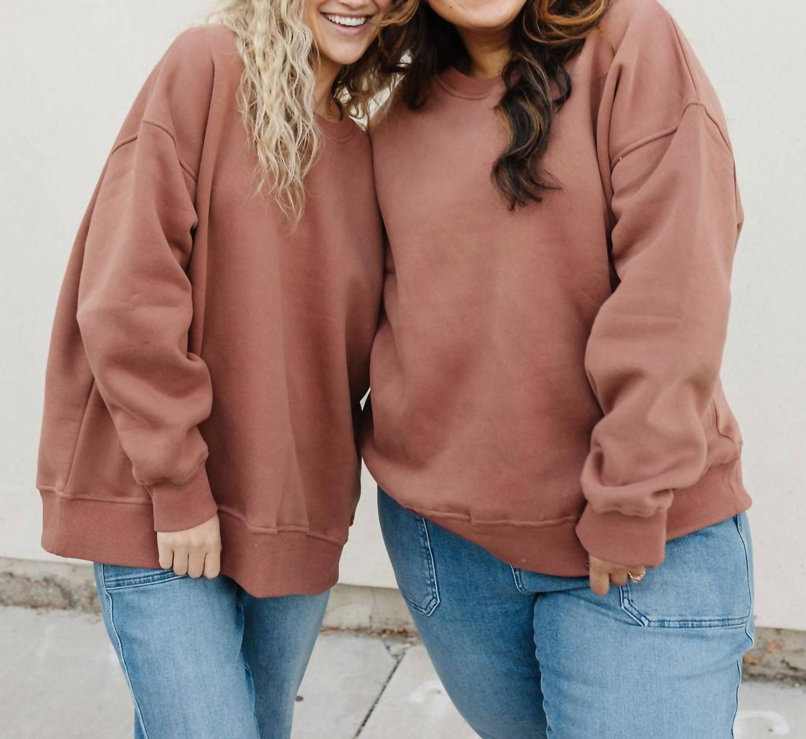 JADE BY JANE Ruth Pullover Top in brown - women's long sleeve top - view 7