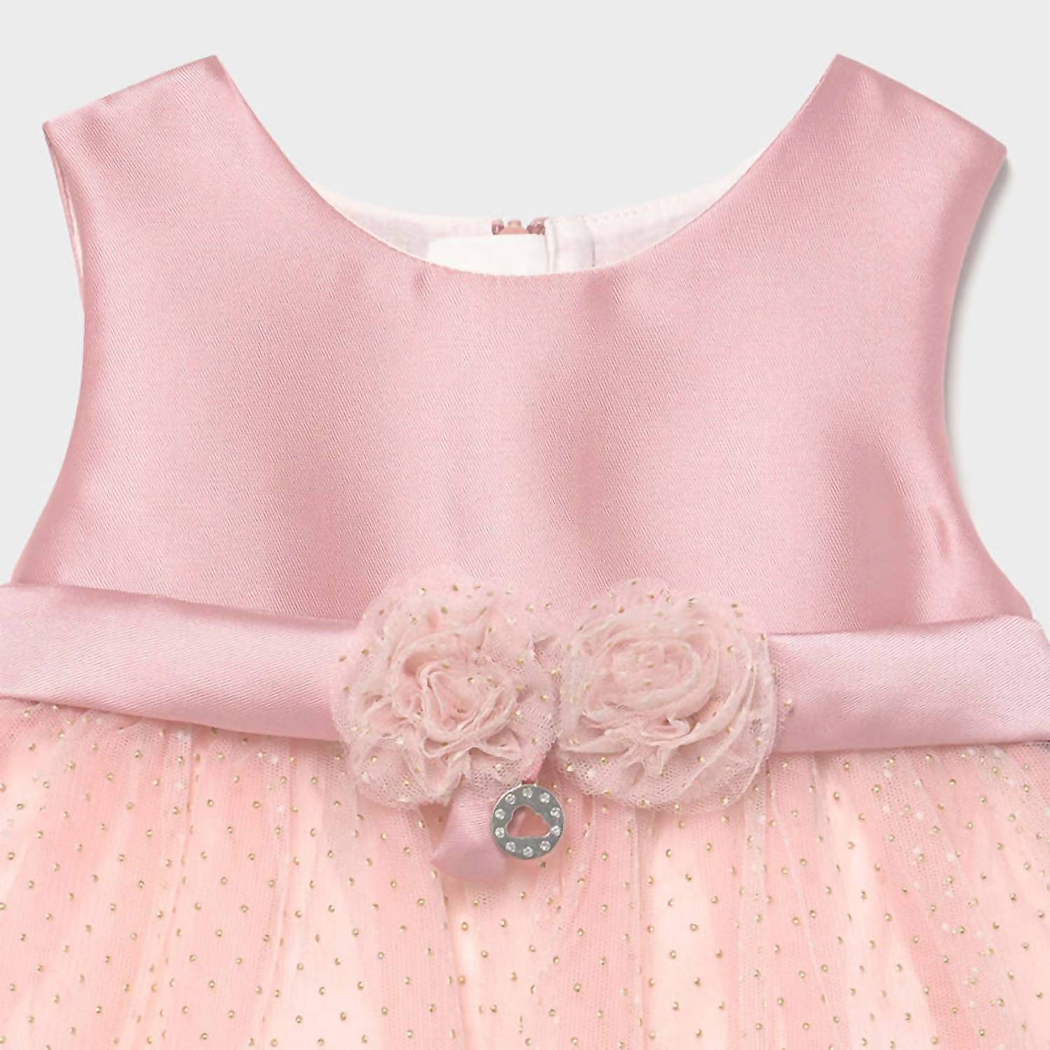 Mayoral - Kid's Satin & Gold Voile Dress