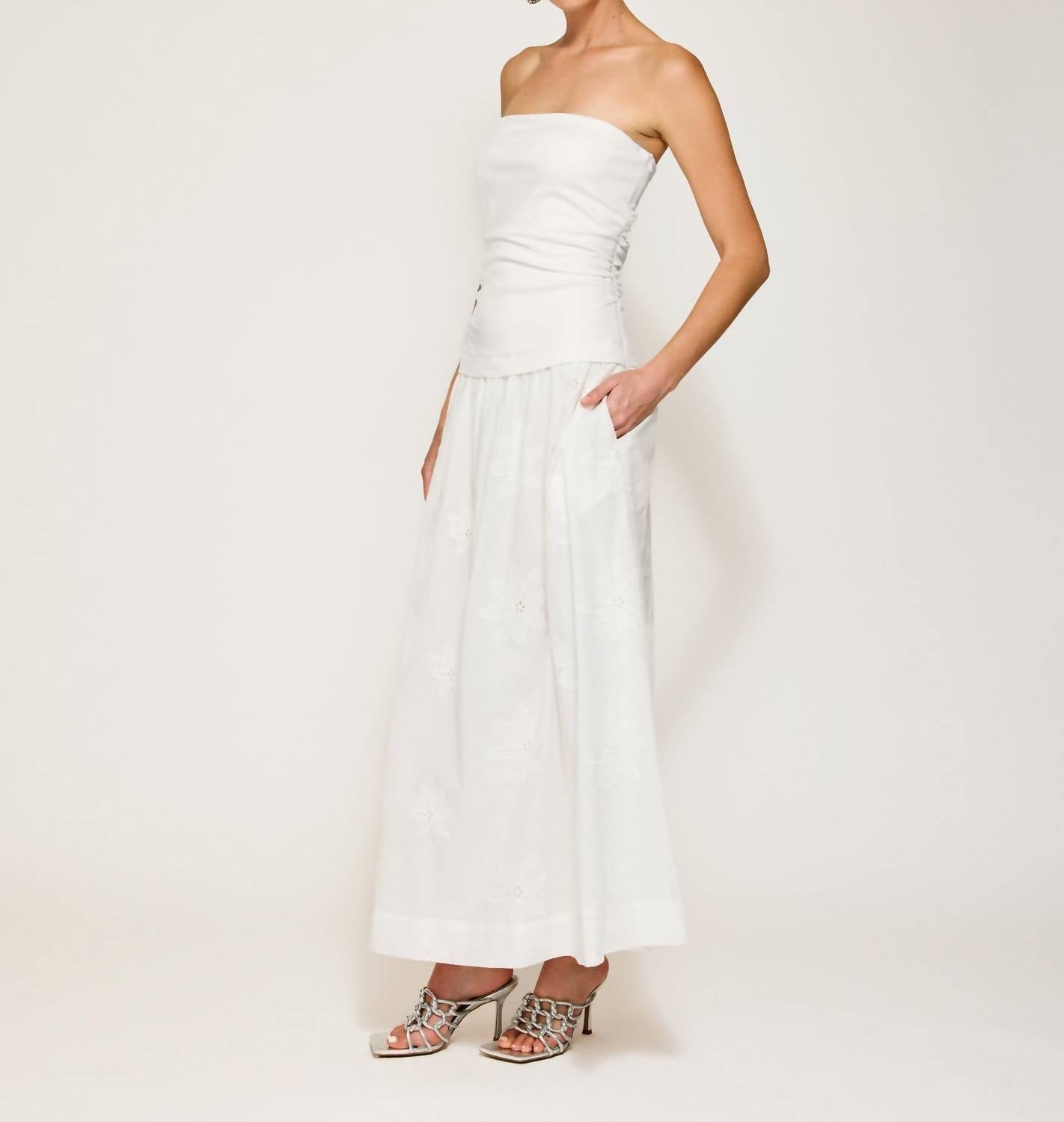 Line And Dot - Emberly Mix- Media Dress