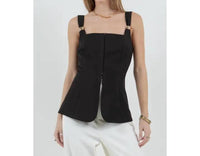 Whiteroom+Cactus - Corset Structured With Metal Trim Detail Top