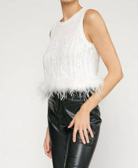 Entro - Feathered Frost Knit Tank