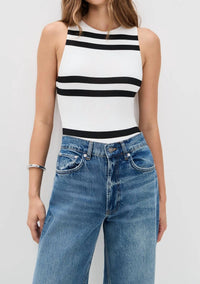 Alice + Olivia - Rothy Sleeveless Crewneck Sculpt Bodysuit