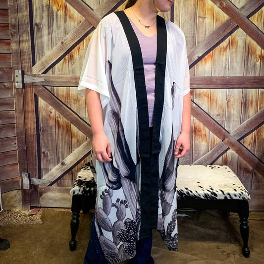 Hooey - Women's Cactus All Over Print Kimono