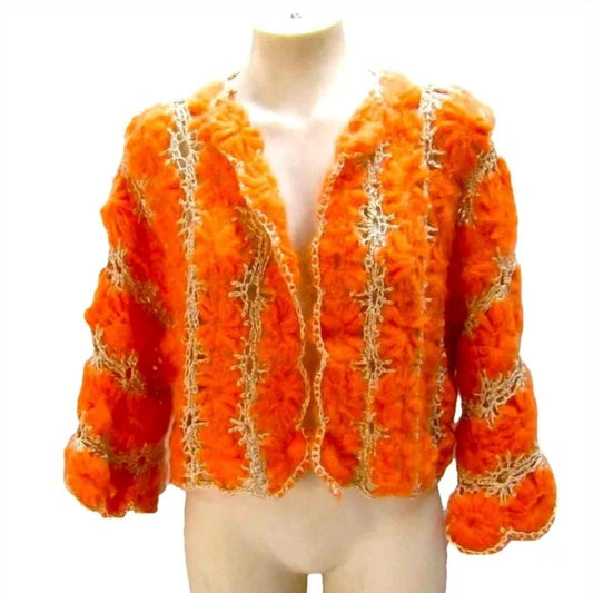 Maridruna - Women's Wool Short Handknit Cardigan