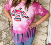 Rose Canyon Ranch - Thunderbird Fringe Hem Tee