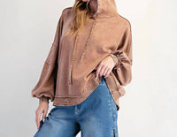 Easel - Glen Flowy Detailed Hoodie