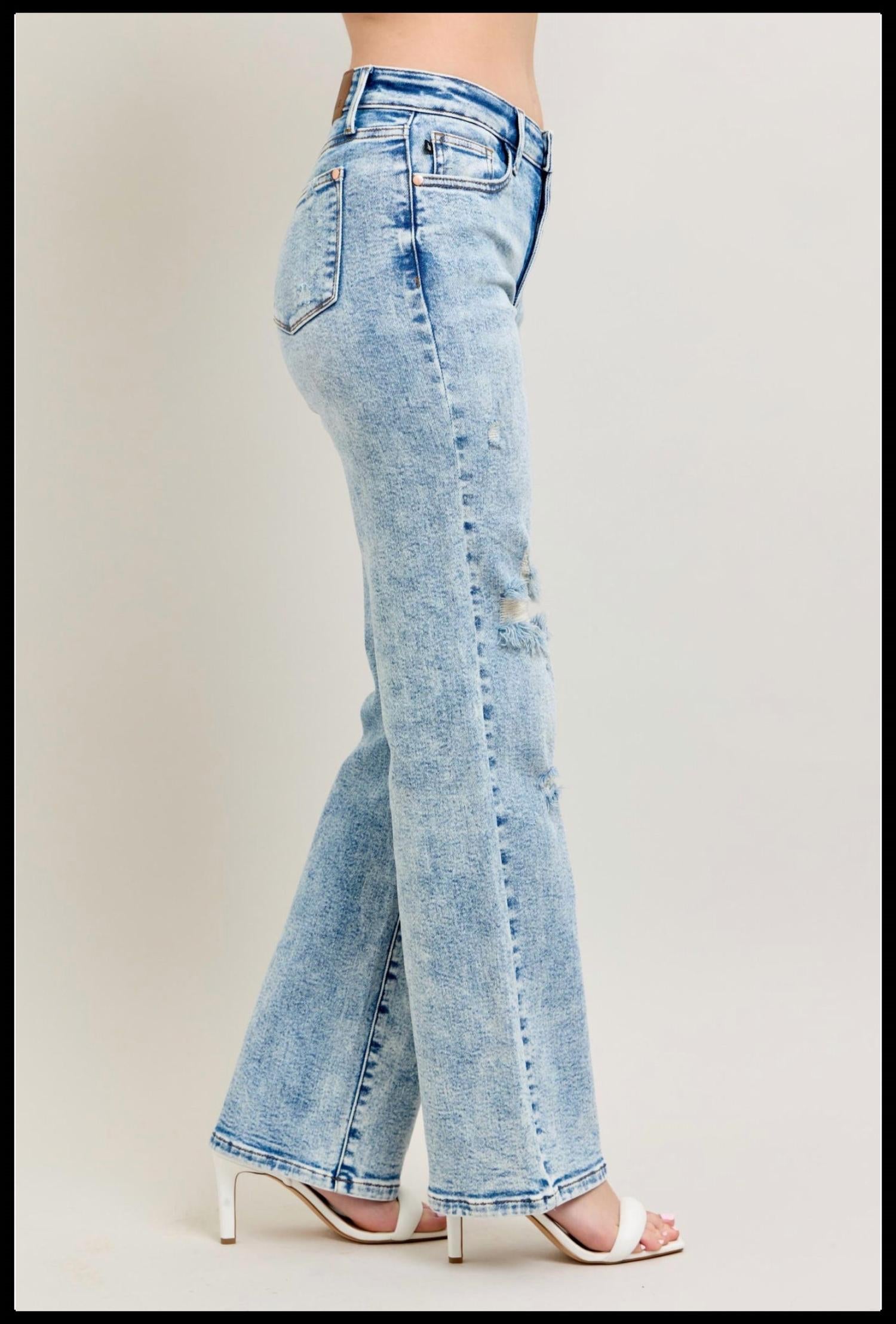 Judy Blue - Women's 90's Straight Denim Plus