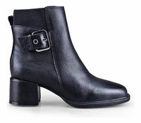 Bottero Women's Couro Burnish Preto Short Boot in black - women's shoe