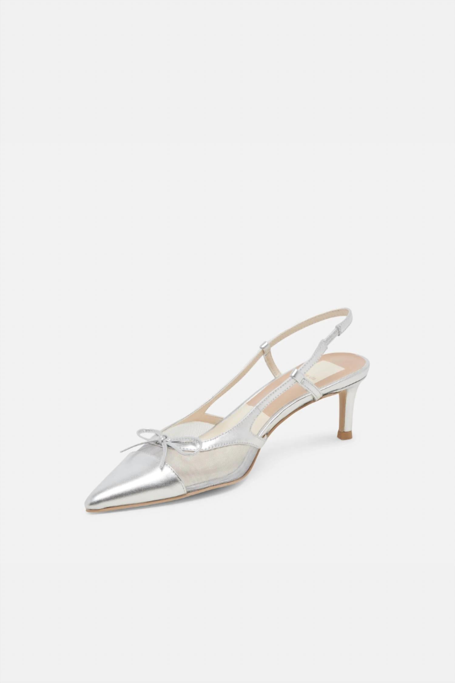 Dolce Vita Women's Kandi Heels in silver mesh - women's heels - view 8