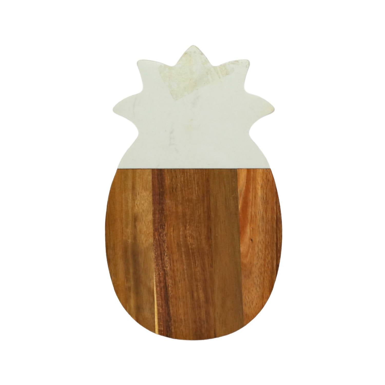 Creative Gifts International - Marble and Acacia Wood Pineapple Board