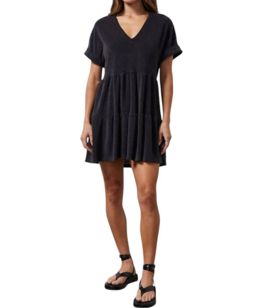 Monrow - Terry Cloth Tiered Dress