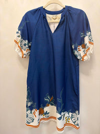 Polagram - Women's Floral Border Print Dress