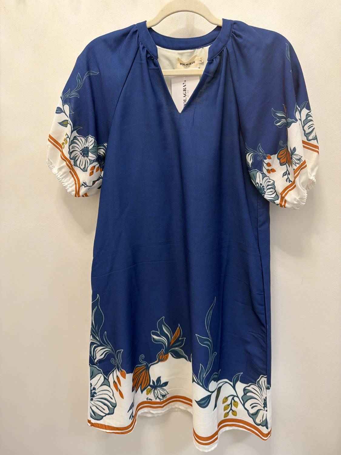 Polagram - Women's Floral Border Print Dress