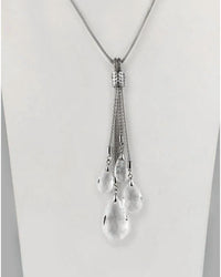 Peaceful Village - Women's Crystal Teardrop Cluster Necklace
