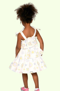 Hannah Banana - Girls Sara Embroidered Eyelet Tiered Dress