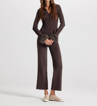 Theo The Label - Women's Nomia Ruffle Sleeve Johnny Sweater